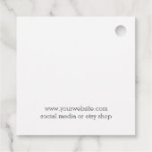 Handgemaakt met Liefde Schattige Blauw Buttonnen W Bedankjes Labels (Achterkant)