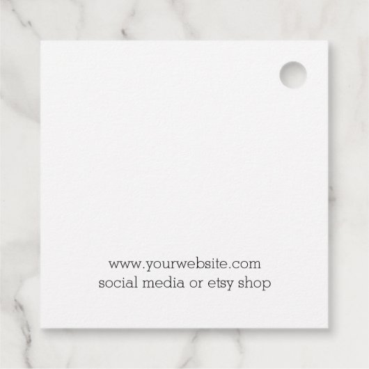 Handgemaakt met Liefde Schattige Blauw Buttonnen W Bedankjes Labels (Achterkant)