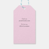 Handgemaakt met Liefde Schattige Buttonnen Roze Gi Cadeaulabel (Achterkant)