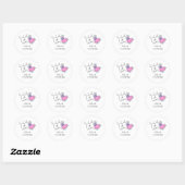 Handgemaakt met liefde Schattige Hand genaaid land Ronde Sticker (Vel)