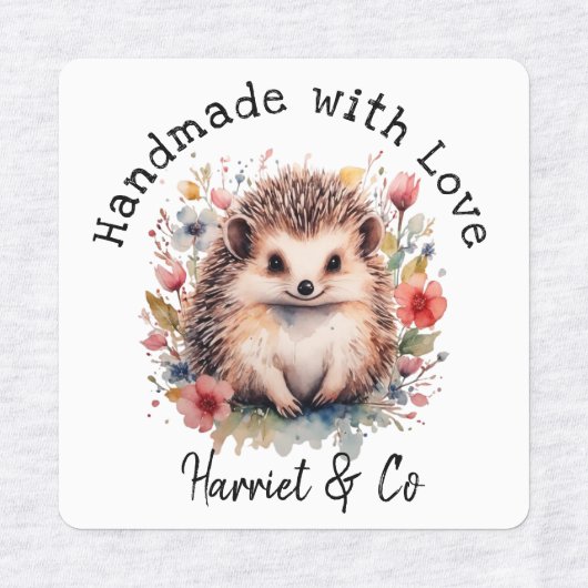 Handgemaakt met Liefde Schattige Hedgehog Labels (Design 1)