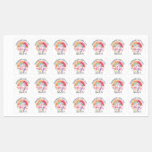 Handgemaakt met Liefde Schattige Rainbow & Hearts Labels (Vel)