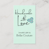 Handgemaakt met Liefde Schattigee Buttonnen Mint V Visitekaartje (Voorkant)