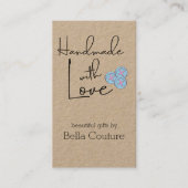 Handgemaakt met Liefde Schattigee Buttonnen Rustic Visitekaartje (Voorkant)