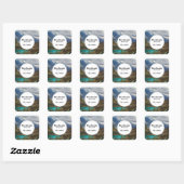 Handgemaakt met liefde Schilderachtig Alpenbergen Vierkante Sticker (Vel)