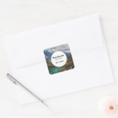 Handgemaakt met liefde Schilderachtig Alpenbergen Vierkante Sticker (Envelop)