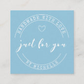 Handgemaakt met liefde script dank je kaart (Voorkant)