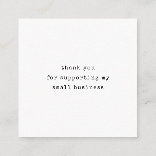 Handgemaakt met liefde script dank je kaart (Achterkant)