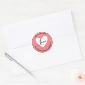 Handgemaakt met liefde, Simple Small Business Clas Ronde Sticker (Envelop)