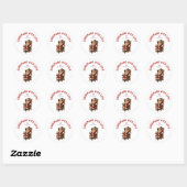 Handgemaakt met Liefde Sinterklaas Kerstmis Ronde Sticker (Vel)