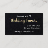 Handgemaakt met liefde Sjabloon Stijlvol 3 gouden  Visitekaartje (Achterkant)