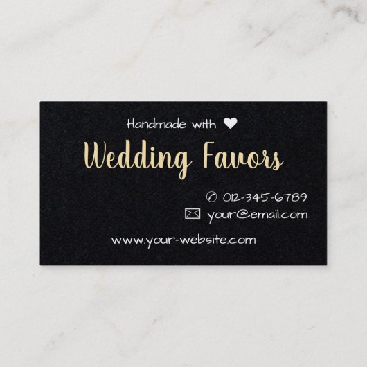 Handgemaakt met liefde Sjabloon Stijlvol 3 gouden  Visitekaartje (Achterkant)