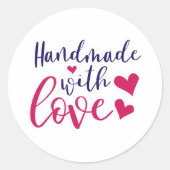 Handgemaakt met liefde - Small Business Sticker (Voorkant)