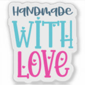Handgemaakt met liefde - Small Business Sticker (Voorkant)