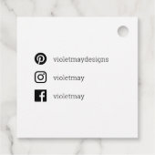 Handgemaakt met liefde Social Media Rustic Kraft Bedankjes Labels (Achterkant)