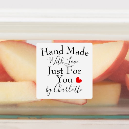 Handgemaakt met liefde speciaal voor jou gepersona labels (Aangebracht)
