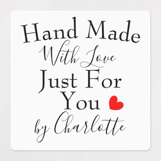 Handgemaakt met liefde speciaal voor jou gepersona labels (Design 2)