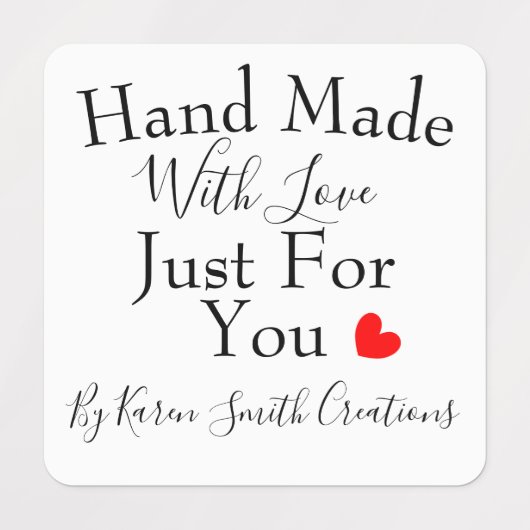 Handgemaakt met liefde speciaal voor jou gepersona labels (Design 2)