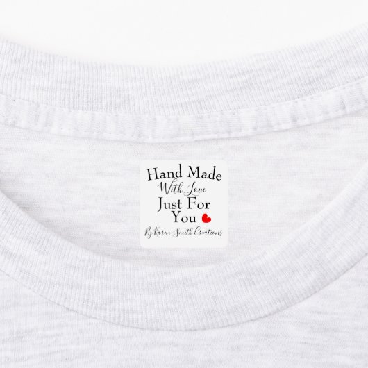 Handgemaakt met liefde speciaal voor jou gepersona labels (Aangebracht)