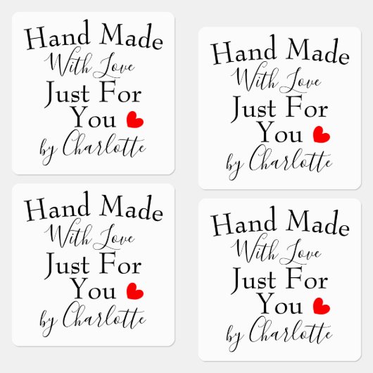 Handgemaakt met liefde speciaal voor jou gepersona labels (Groep)