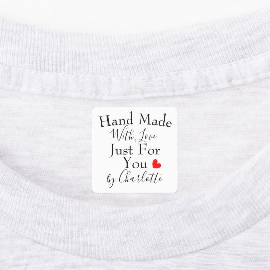 Handgemaakt met liefde speciaal voor jou gepersona labels (Aangebracht)