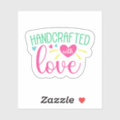 Handgemaakt met liefde sticker (Vel)