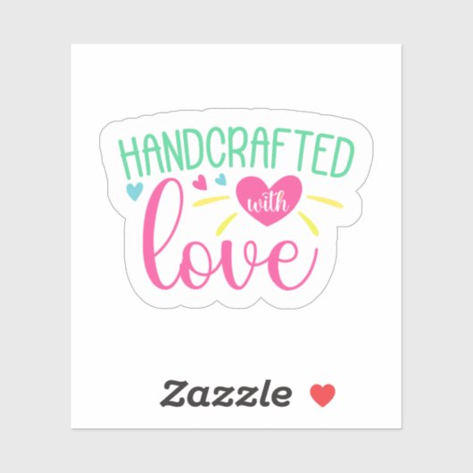 Handgemaakt met liefde sticker (Vel)