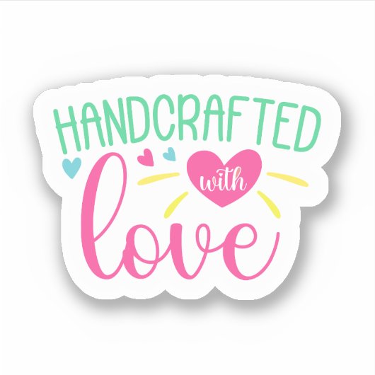 Handgemaakt met liefde sticker (Voorkant)