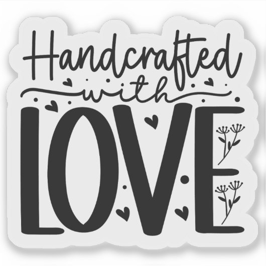 Handgemaakt met liefde sticker (Voorkant)