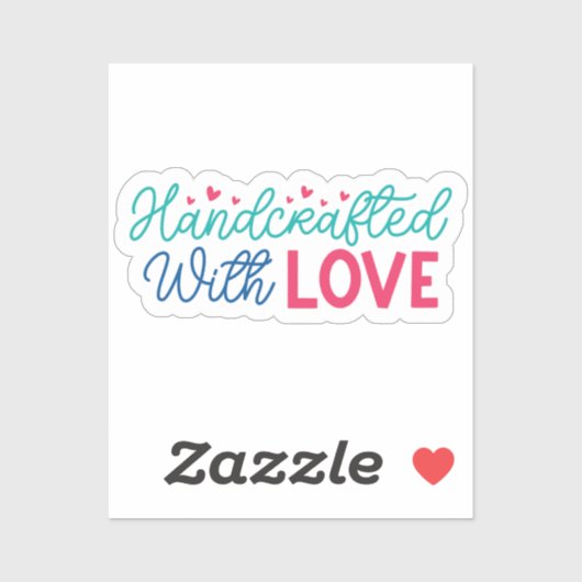 Handgemaakt met liefde sticker (Vel)