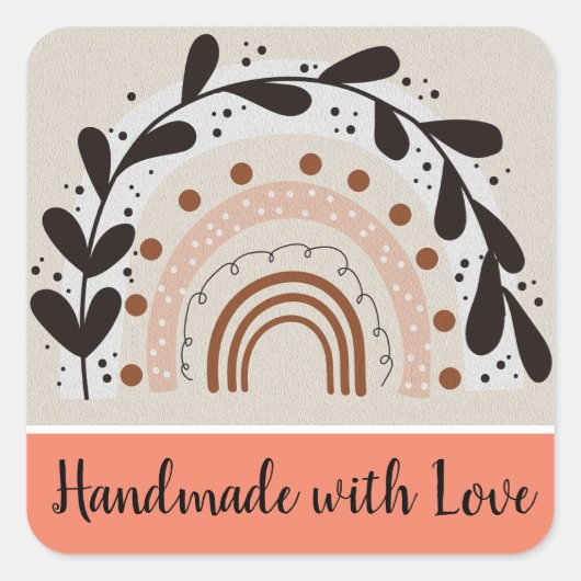 Handgemaakt met liefde stickers (Voorkant)