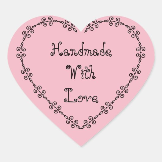 Handgemaakt met liefde stickers (Voorkant)