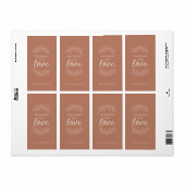 Handgemaakt met liefde terracotta bedrijf etiket (Full Sheet)