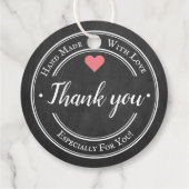 Handgemaakt Met Liefde Trendy Chalkboard Business Bedankjes Labels (Achterkant)