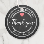 Handgemaakt Met Liefde Trendy Chalkboard Business Bedankjes Labels (Voorkant)