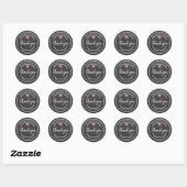 Handgemaakt Met Liefde Trendy Chalkboard Business Ronde Sticker (Vel)