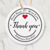 Handgemaakt Met Liefde Trendy Kraft Business Bedankjes Labels (Voorkant)