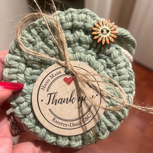 Handgemaakt Met Liefde Trendy Kraft Business Bedankjes Labels