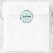 Handgemaakt met liefde Tropische Hawaiiaanse Hibis Ronde Sticker (Tas)