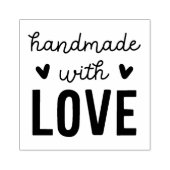 Handgemaakt Met Liefde Vierkante Hout Kunst Stamp Rubberstempel (Afrduk)