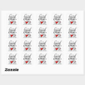 Handgemaakt met liefde, vierkante sticker (Vel)