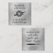 Handgemaakt met liefde vierkante visitekaartje (Voorkant / Achterkant)