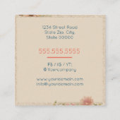 Handgemaakt met liefde vierkante visitekaartje (Achterkant)