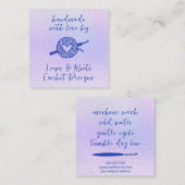 Handgemaakt met liefde vierkante visitekaartje (Voorkant / Achterkant)