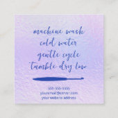 Handgemaakt met liefde vierkante visitekaartje (Achterkant)