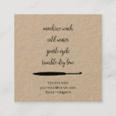 Handgemaakt met liefde vierkante visitekaartje (Achterkant)