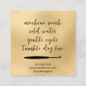 Handgemaakt met liefde vierkante visitekaartje (Achterkant)