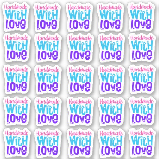 Handgemaakt met liefde - vinylsticker sticker (Voorkant)