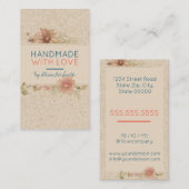 Handgemaakt met liefde visitekaartje (Voorkant / Achterkant)