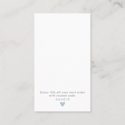 Handgemaakt met liefde Visitekaartje (Achterkant)